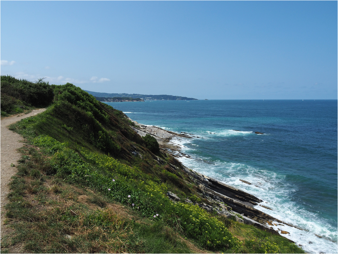 La Corniche Basque, avec vue vers l’Espagne