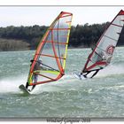 la course en windsurf sur le lac de la Ganguise