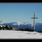 La croix du col de l'Alpe en Décembre
