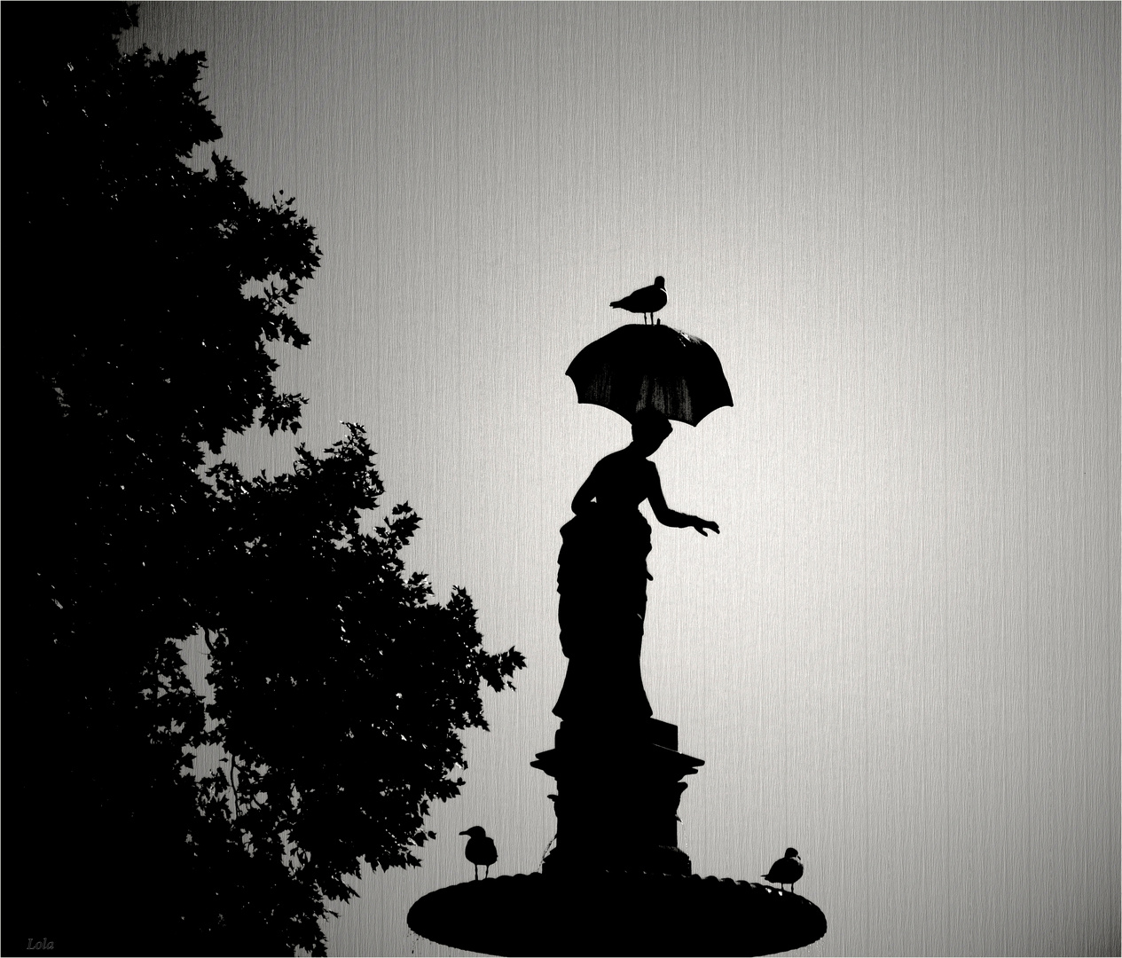 ...la dama del paraguas... Imagen & Foto fotos en blanco y negro