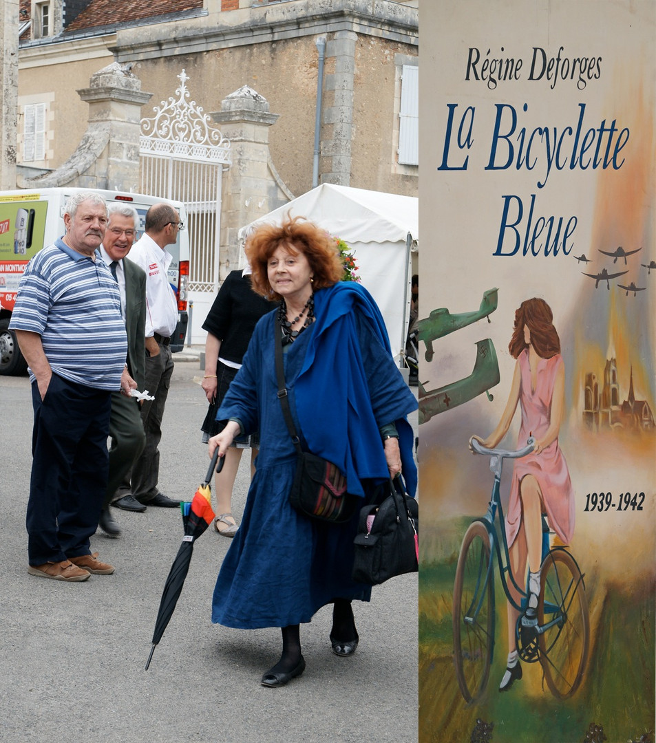 LA DAME à la bicyclette bleue