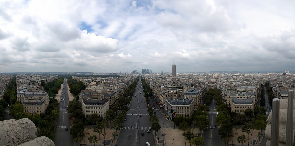 La Défense, gesehen vom Arc de Triomphe