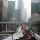 La Défense par temps de neige