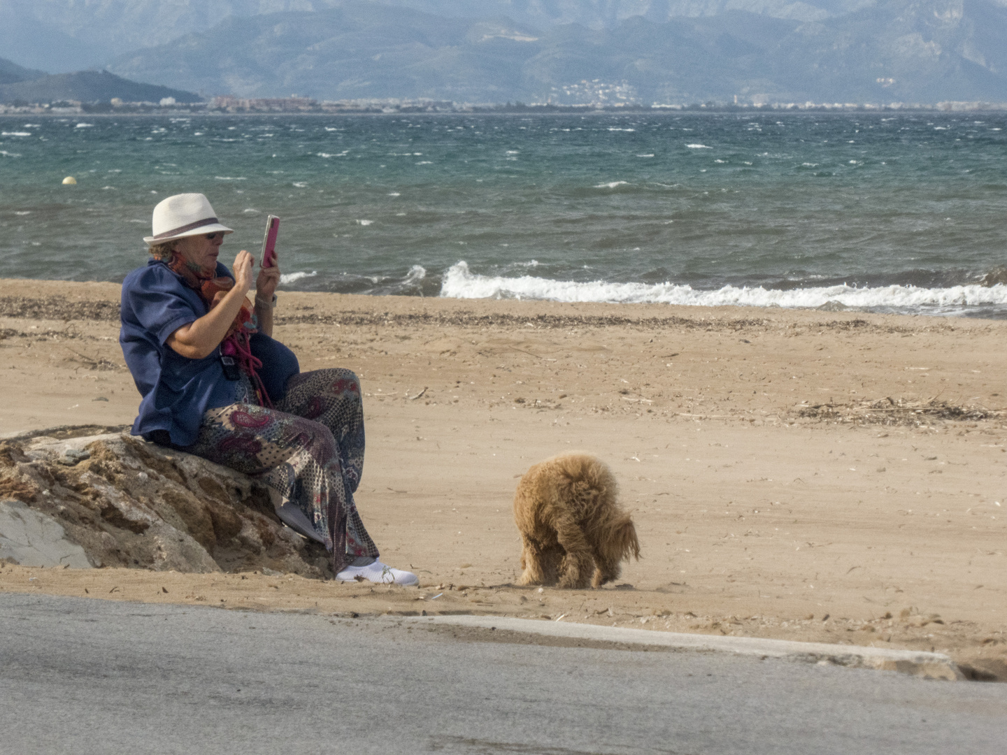 La dona de la platja