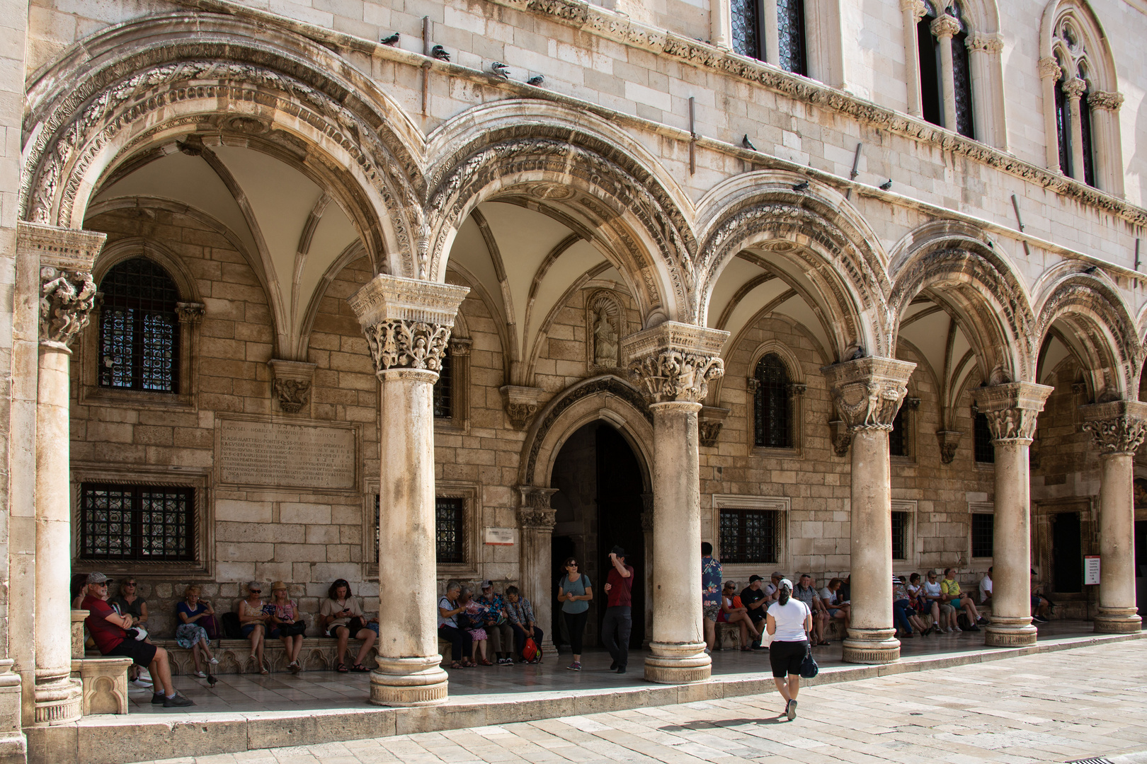 La façade du palais du Recteur à Dubrovnik.