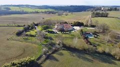 La ferme auberge du Vieux Pressoir vue du ciel