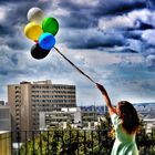 La fille aux balons ...