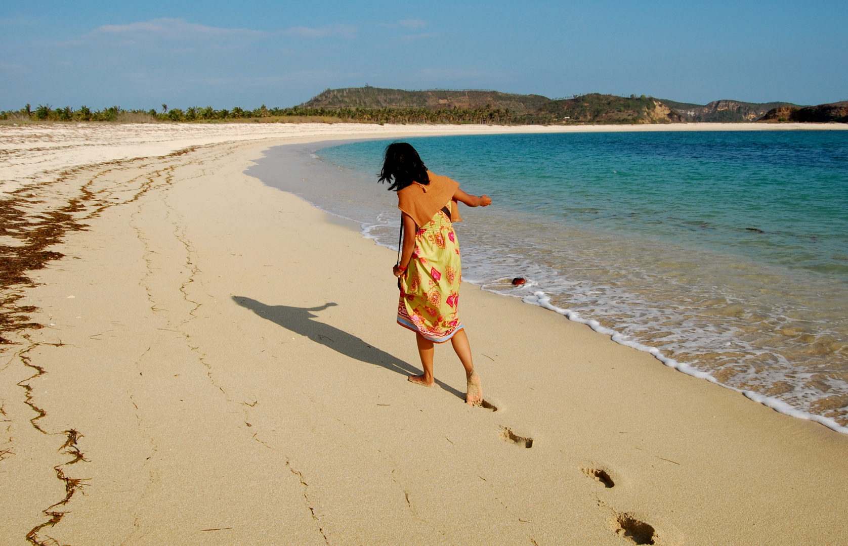 La fille sur la plage