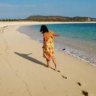 La fille sur la plage