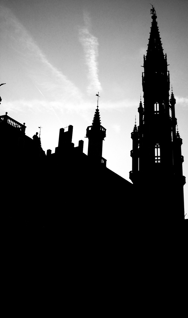 La flèche de l'Hôtel de ville de Bruxelles