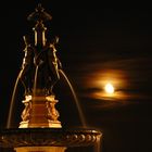 La fontaine des 3 Grâces de la place de la bourse, Vue de nuit