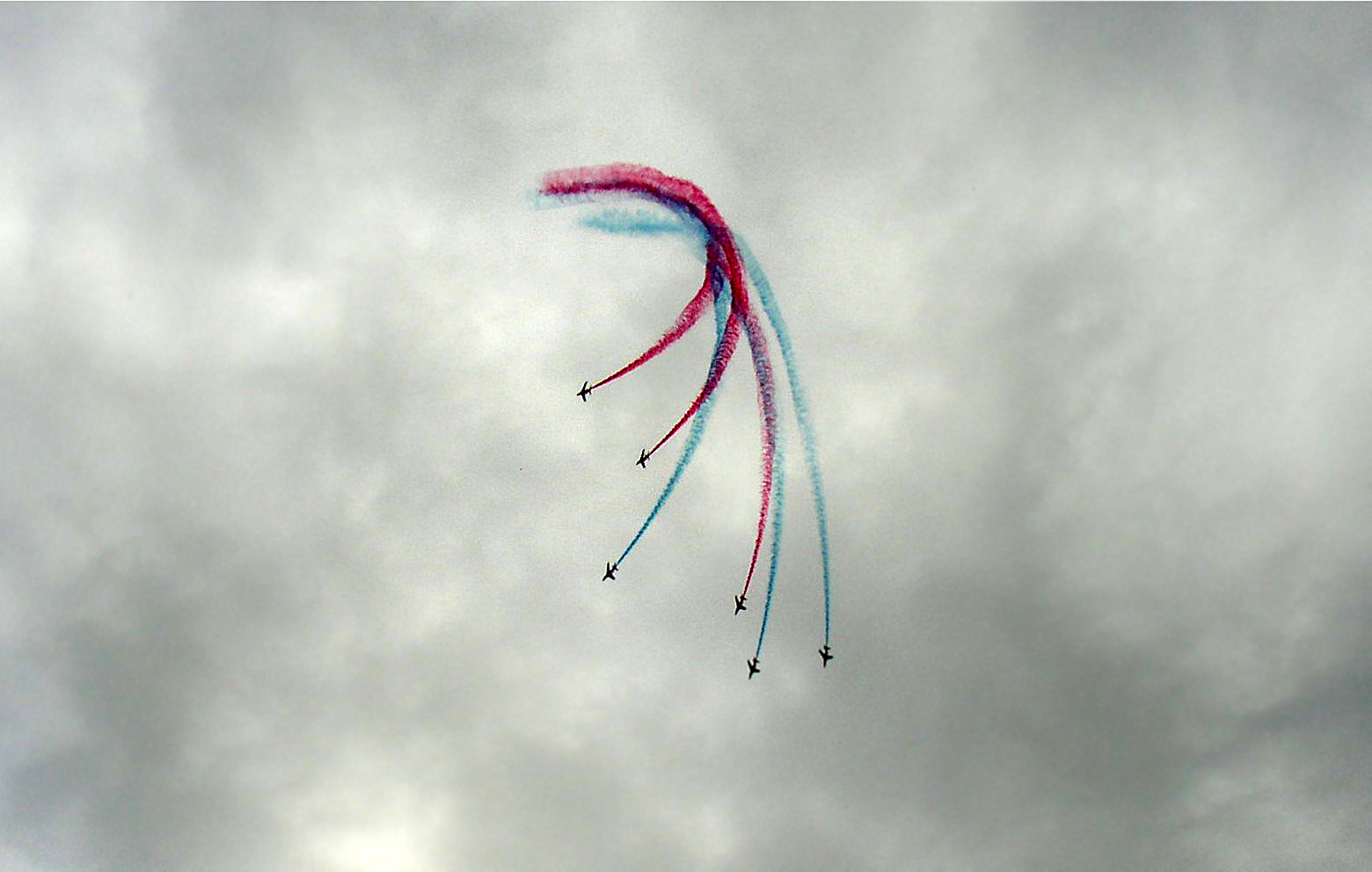 La fumée de la Patrouille de France