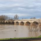 La Garonne en crue au Pont-Canal d’Agen