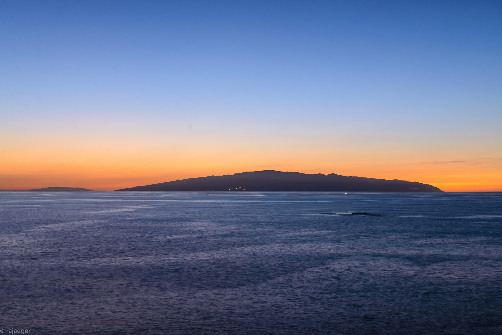 La Gomera im Sonneuntergang