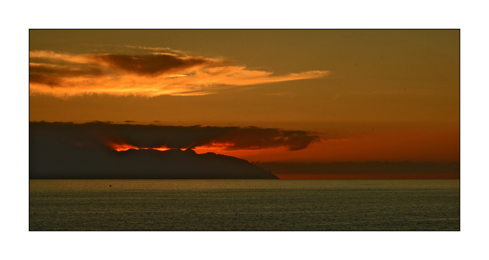 La Gomera: Sunset - Sonnenuntergang  Panorama
