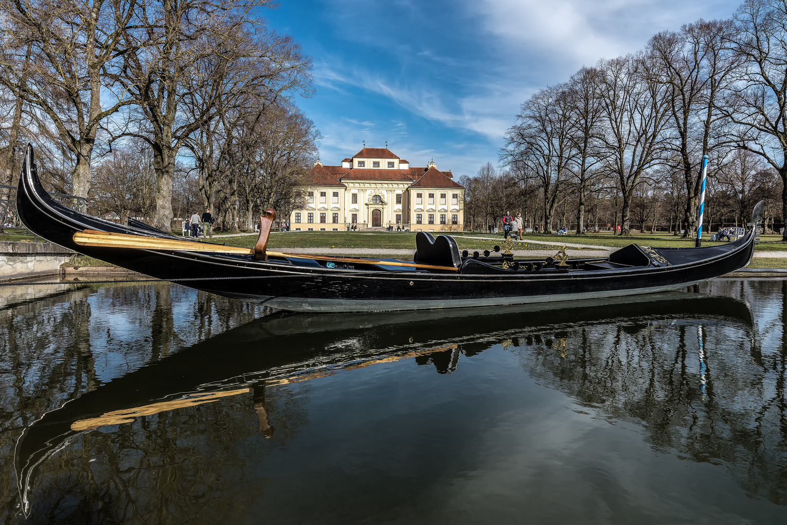 La Gondola Barocca im Hofgarten der Schlossanlage Schleißheim