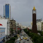 La Goulette - avenue Habib Bourguiba de Tunis, wo früher die großen Unruhen stattgefunden haben