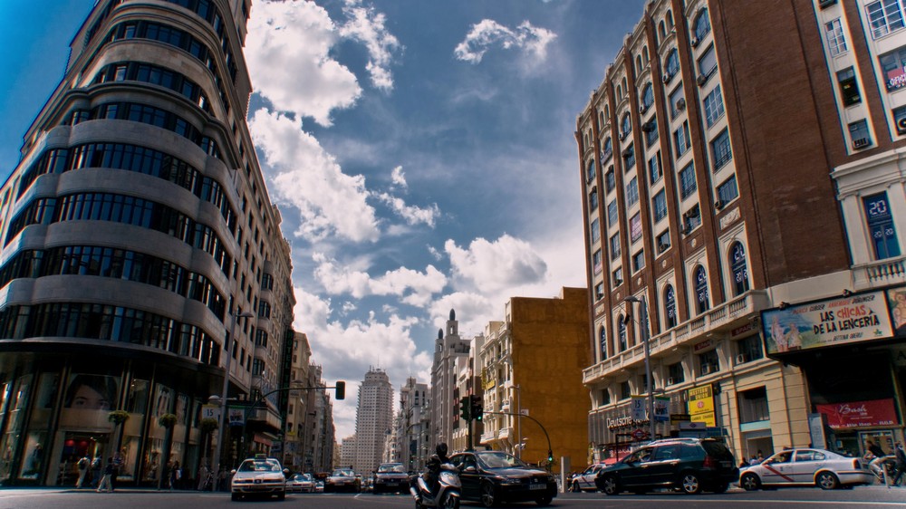 La Gran Via de Madrid.