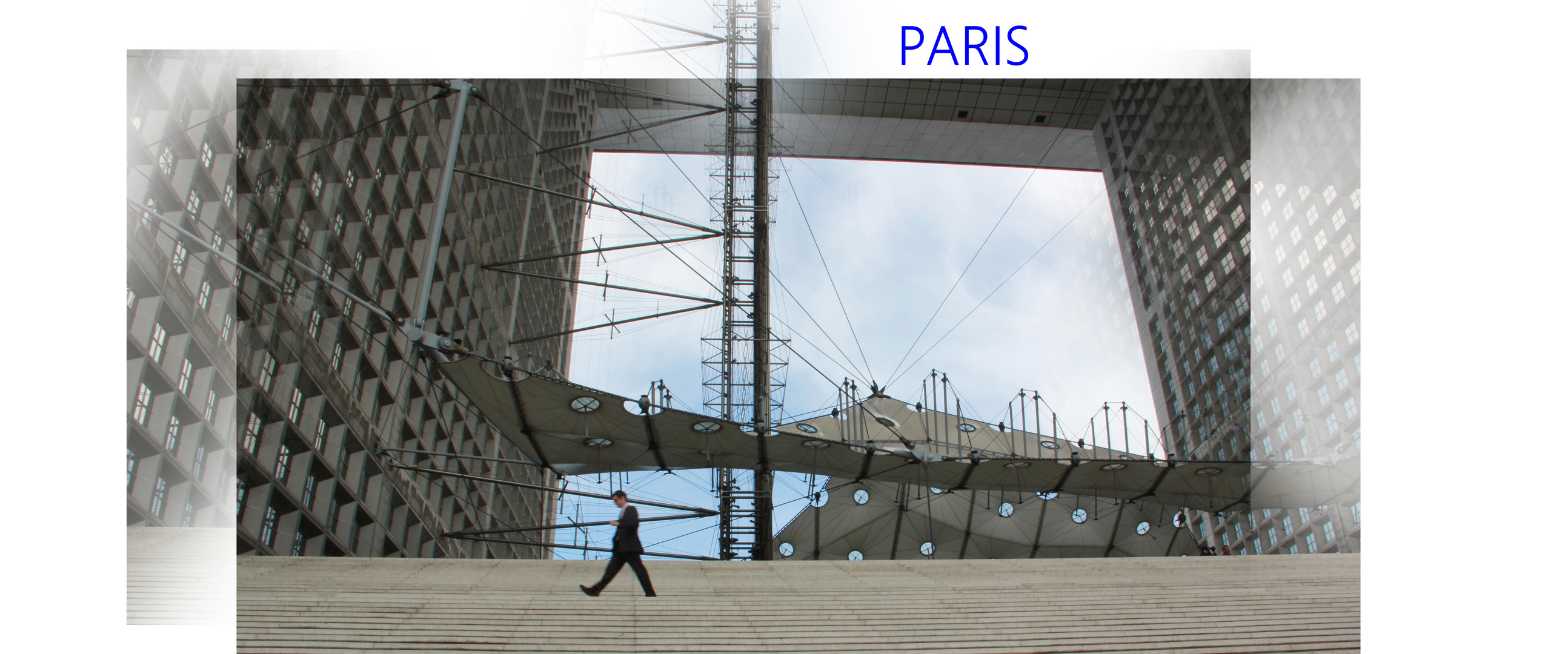 La Grande Arche de la Défense. Ein Hochhausviertel in Paris.