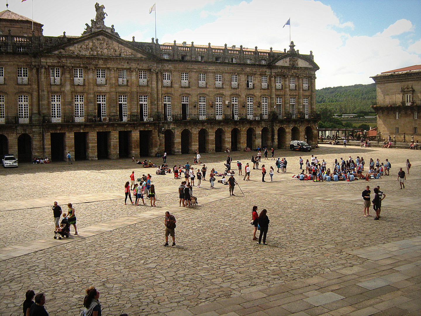 La grande piazza di Santiago de Compostela...