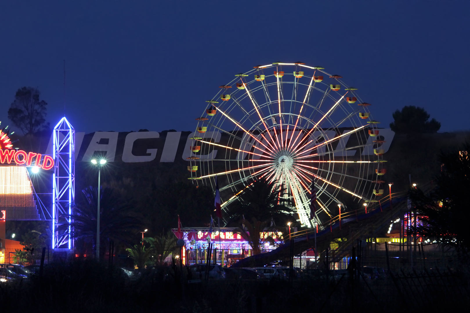 La grande roue à l'heure bleue