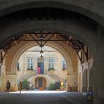 La halle de Bazas intégrée à la mairie