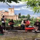 La hippy, los guitarristas y la vendedora de castañuelas