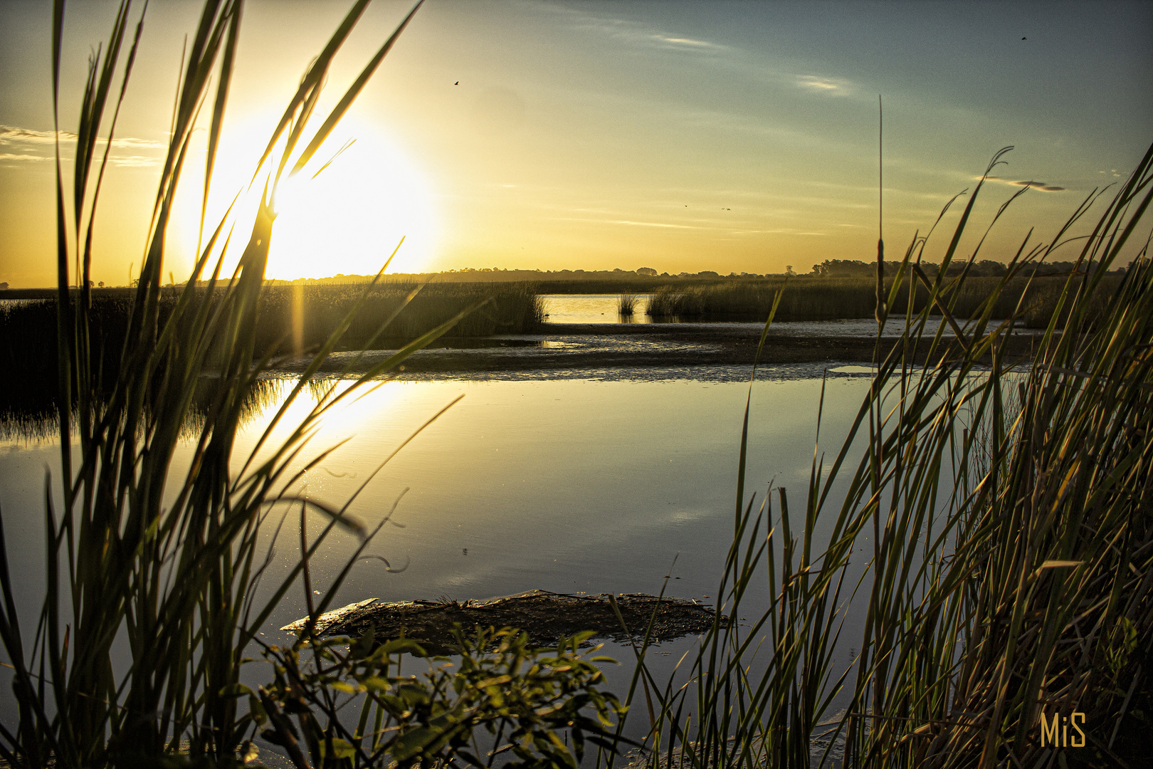 La laguna de Navarro al atardecer