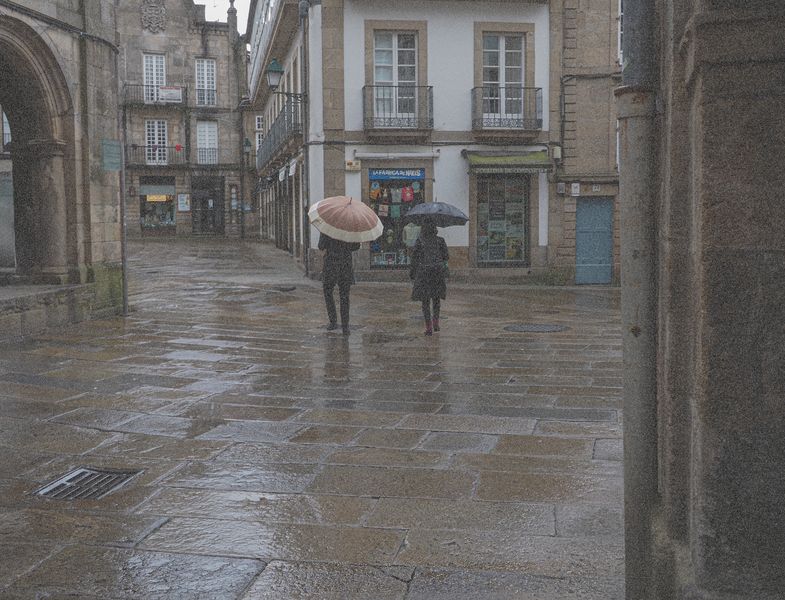 La lluvia en Santiago es una maravilla.