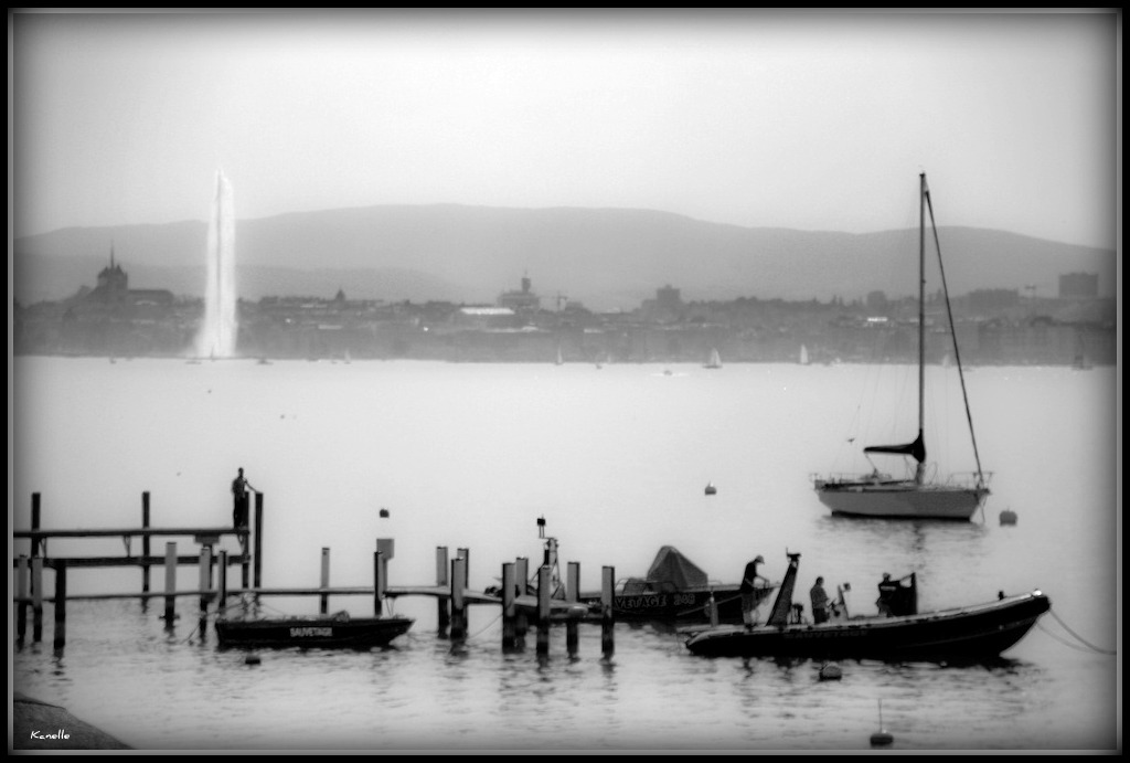 La luminosité du lac Léman....