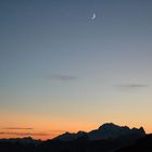 La luna, Venere e il M.te Bianco