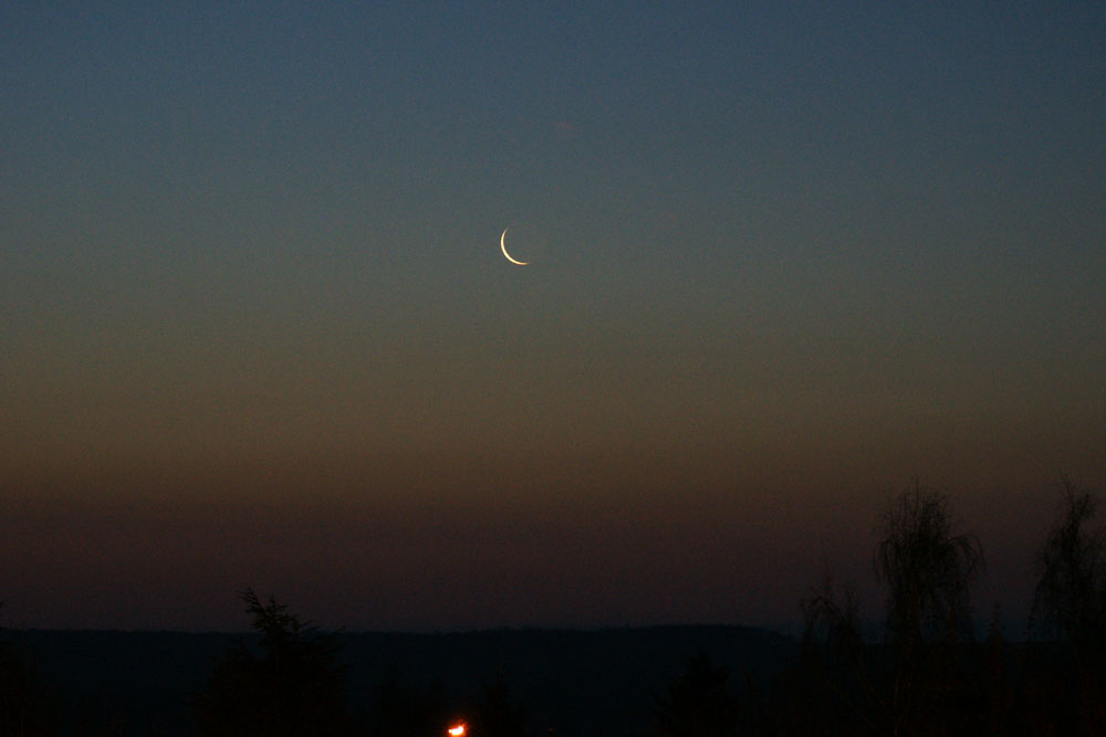 la lune ce matin