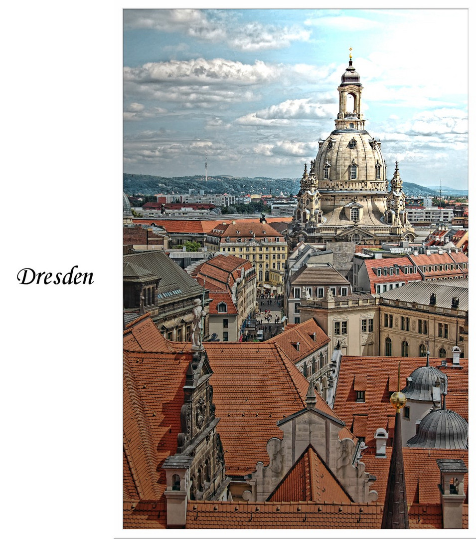 La magnifique ville de Dresde...