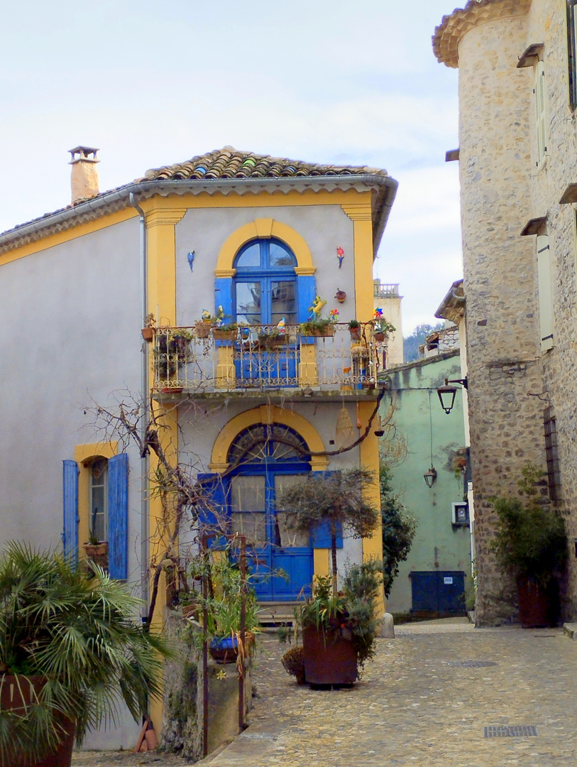 La maison bleue et jaune ...