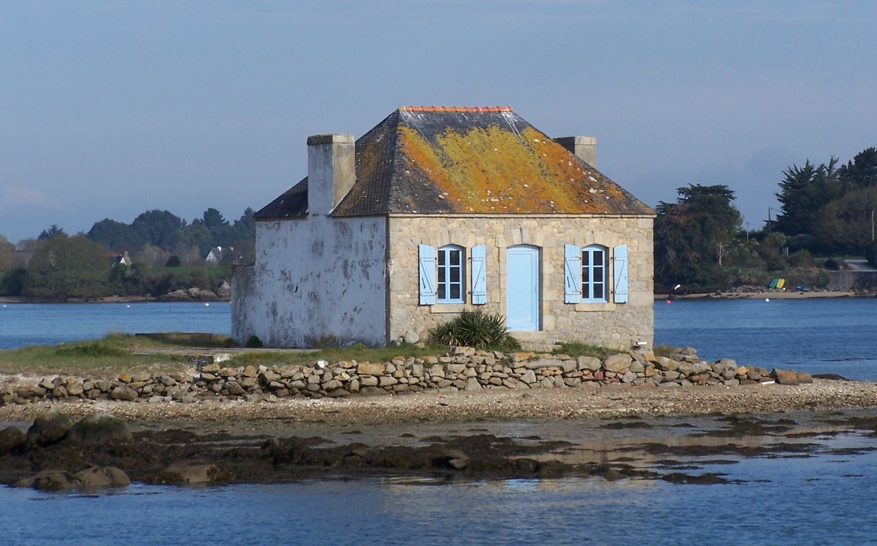 La maison de pêcheurs près de l'île de Saint-Cado (Morbihan)