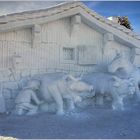 La marcairie sculptée dans la neige au Schnepfenried