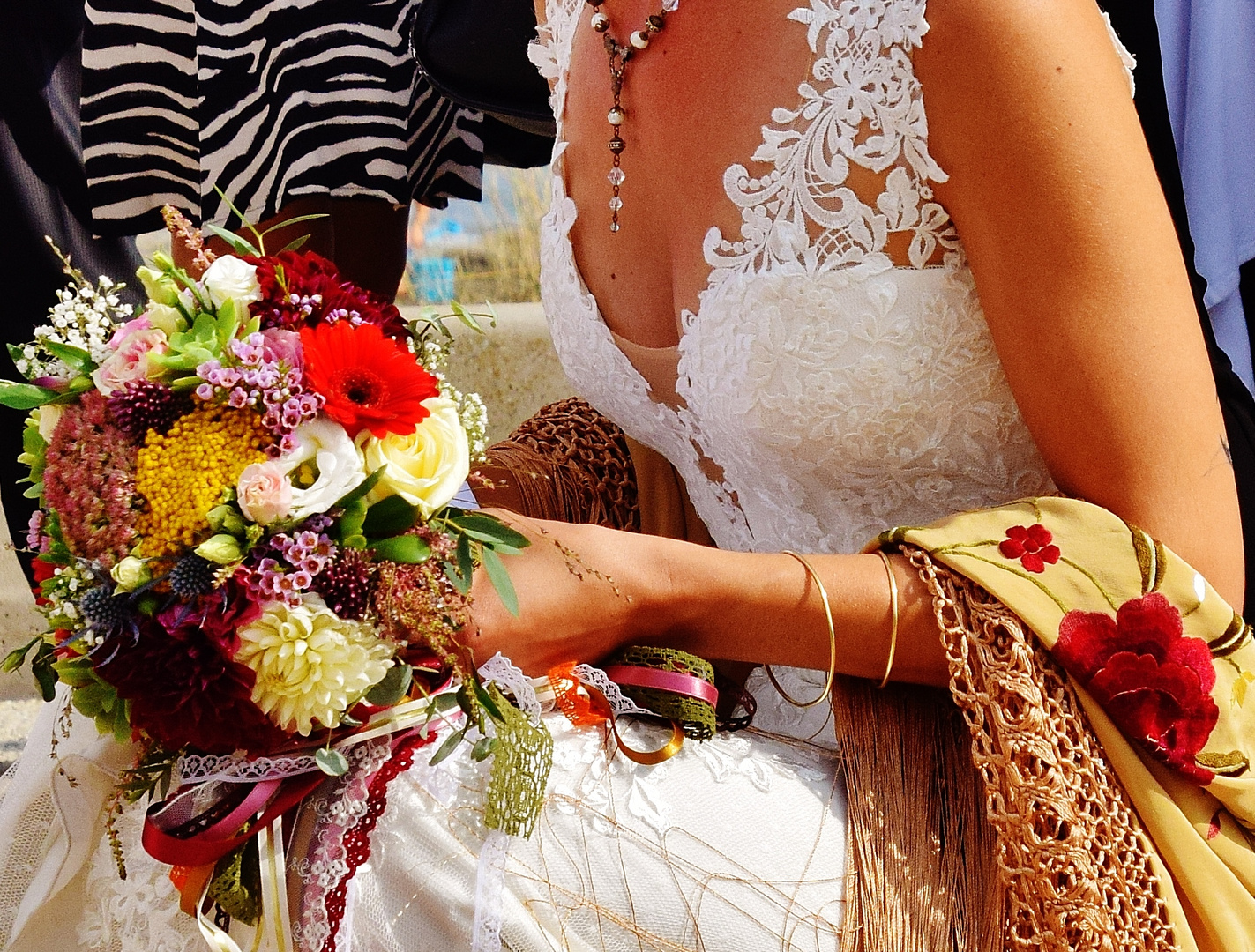 La mariée et son bouquet!