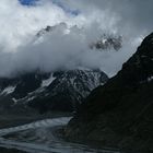 La Mer de Glace, Mont Blanc, sous les nuages