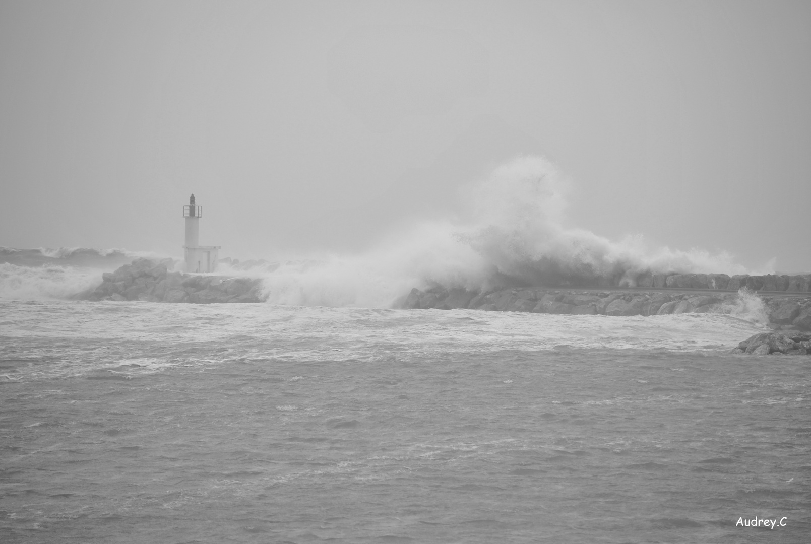 La mer dechainer en pleine tempete