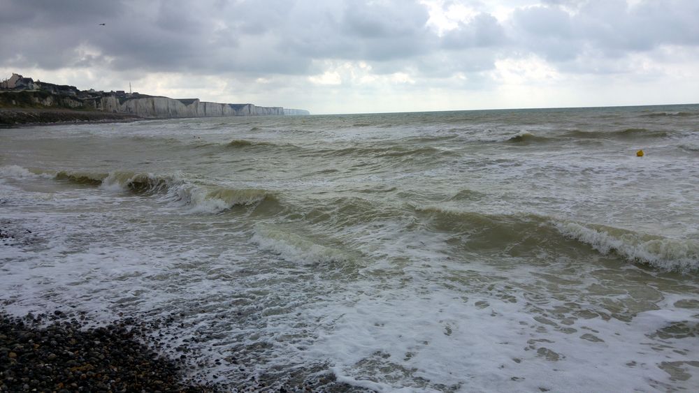 la mer démontée samedi apres midi et un vent a casser les plus courageux!