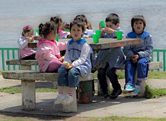 La merienda en la costanera