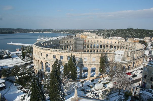 la mia città 'Pola' sotto la neve