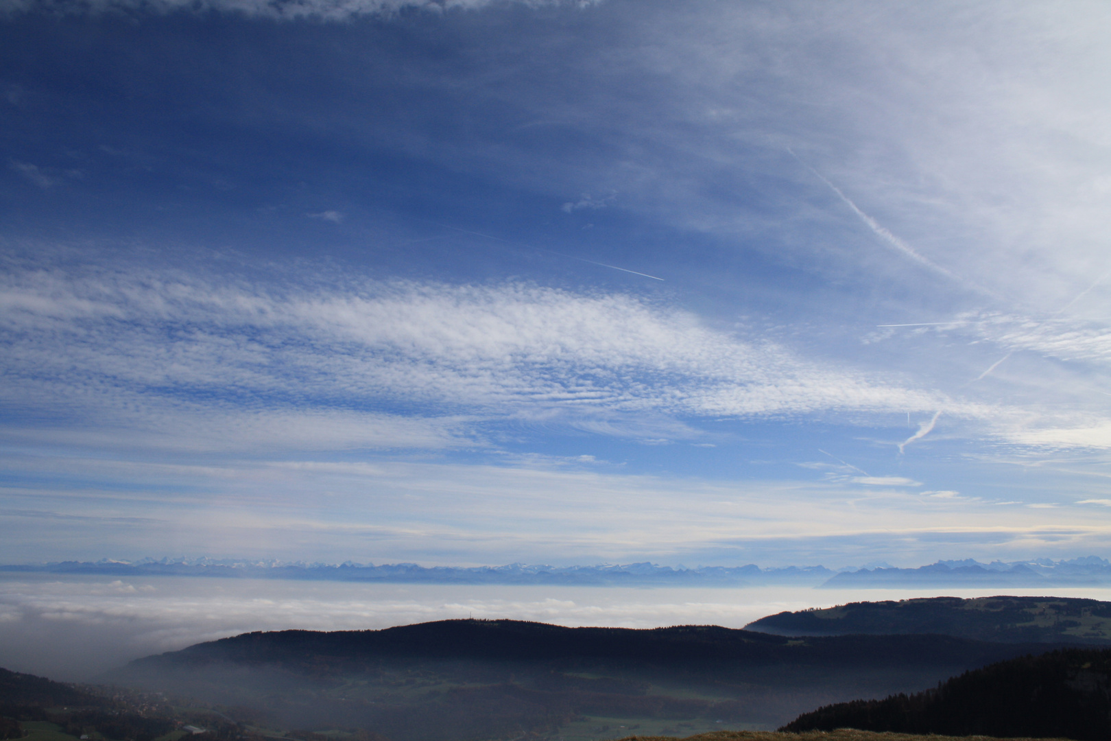 La montagne dans les nuages