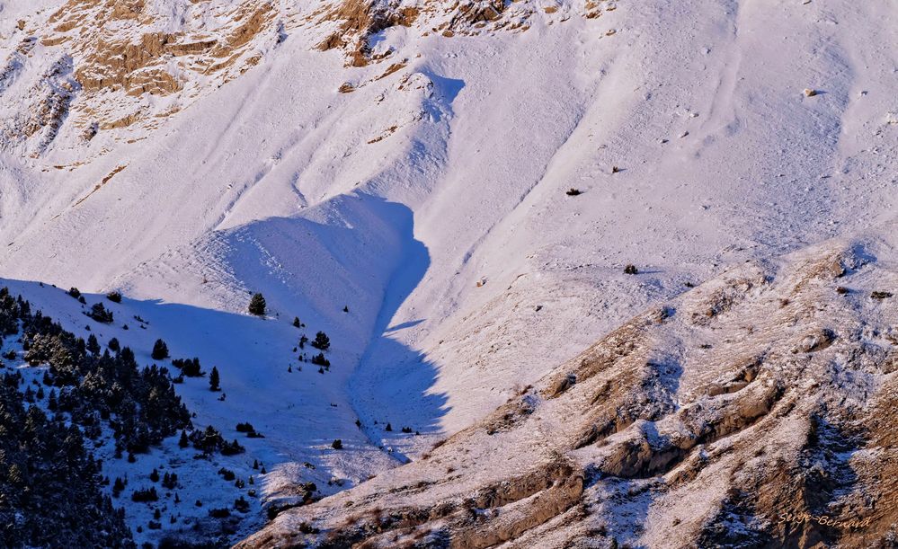 La montagne en habit blanc.