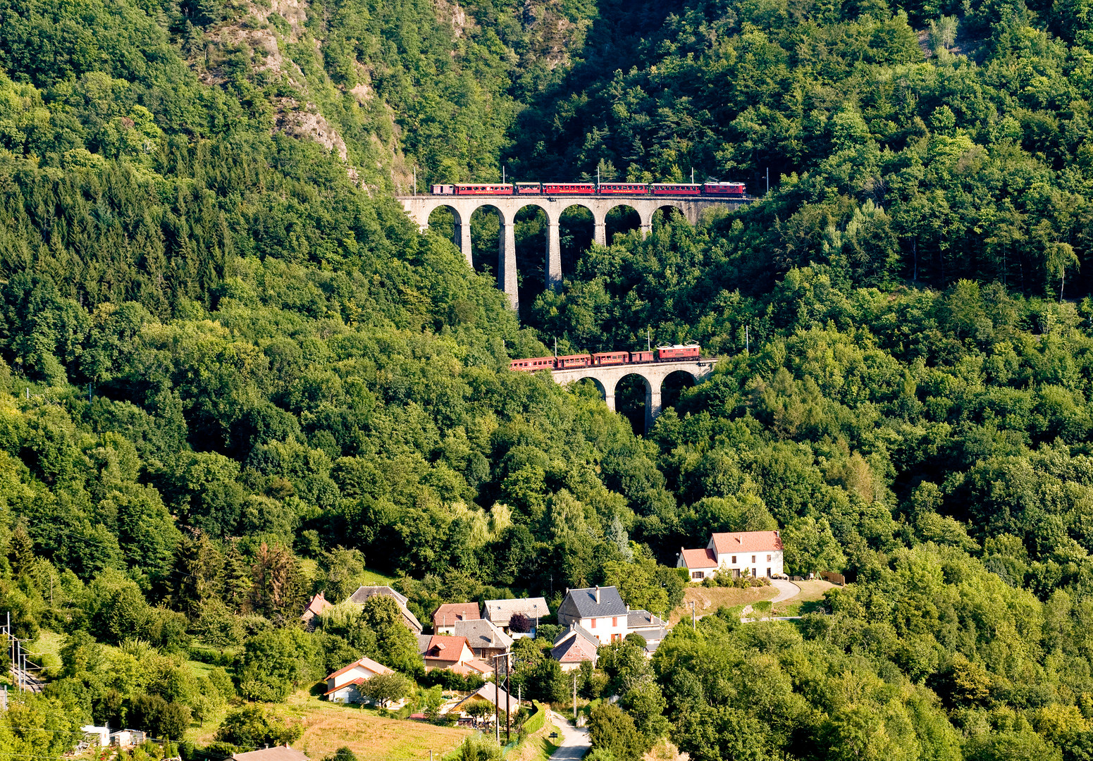 La Mure-Bahn: Die Kehrschleife bei Loulla