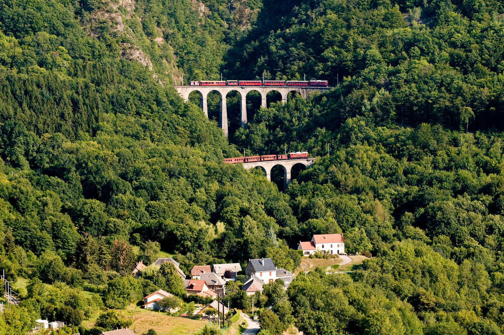 La Mure-Bahn: Die Kehrschleife bei Loulla