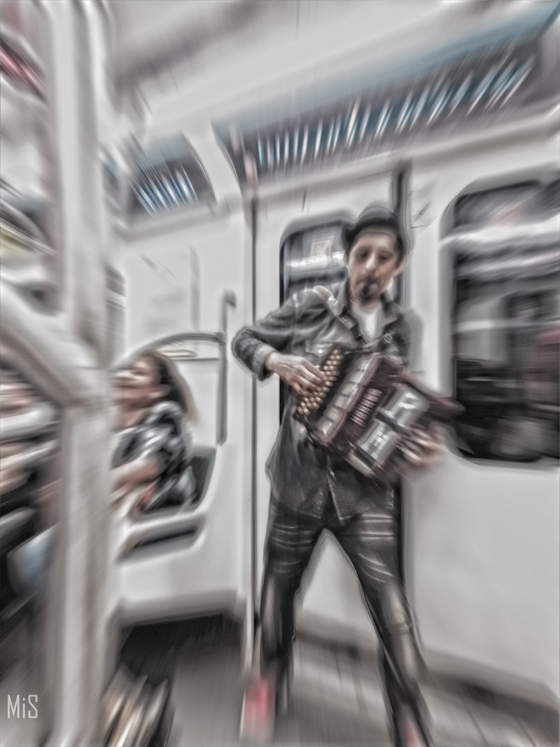 La música en el subte...