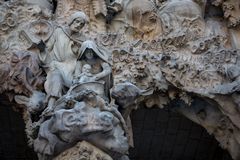 La nativité au dessus du Portail du même nom de la Sagrada Familia