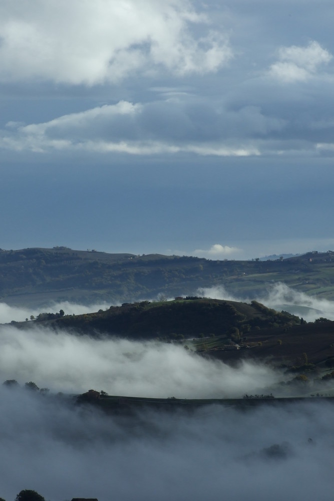 la nebbia che sale