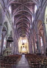 La nef de la Cathédrale Saint-Jean-Baptiste de Bazas